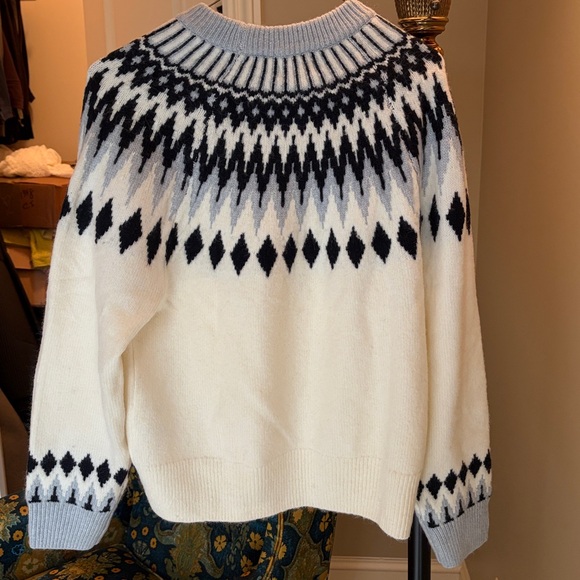 H&M Cream/Patterned Jacquard-Knit Sweater/NWT/S - Picture 13 of 13